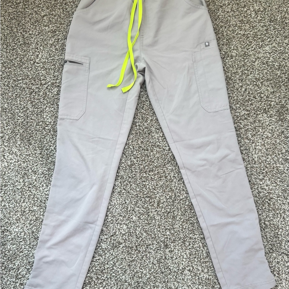 Figs Slate High-Waisted Yola Skinny Scrub Pants XXS